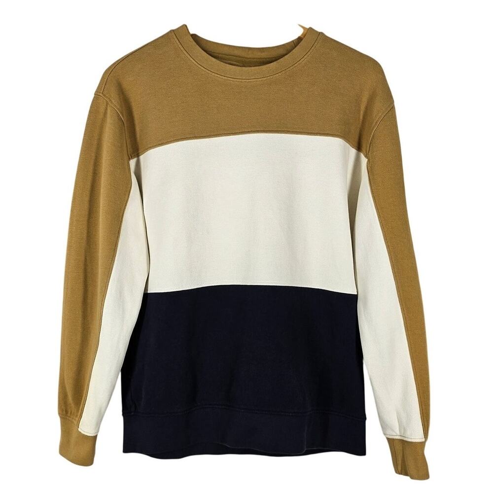 ZARA COLOR-BLOCKED SWEATSHIRT - MEN'S SIZE MEDIUM - TRENDY & COMFORTABLE!